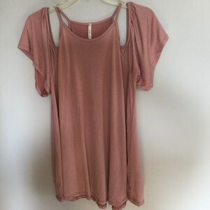 Mittoshop Pink Off the Shoulder Top Size X-Large
